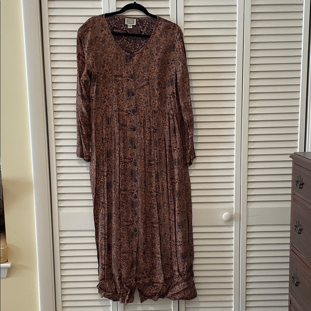 Elegant Brown and Black Putumayo Maxi Dress